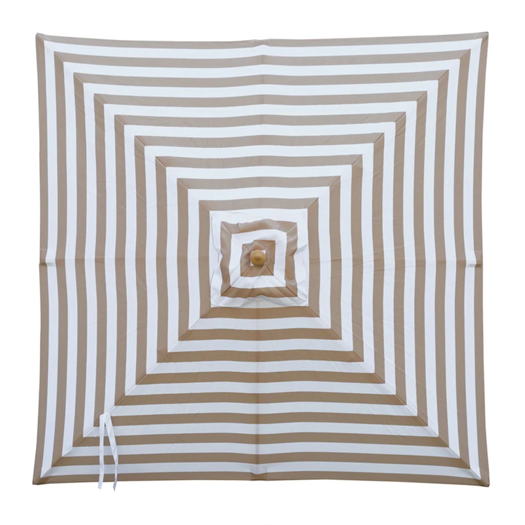 coastal-2m-diameter-square-taupe-and-white-stripe-umbrella-with-cover-rollover